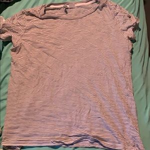 Black & White Striped Short Sleeve Shirt!